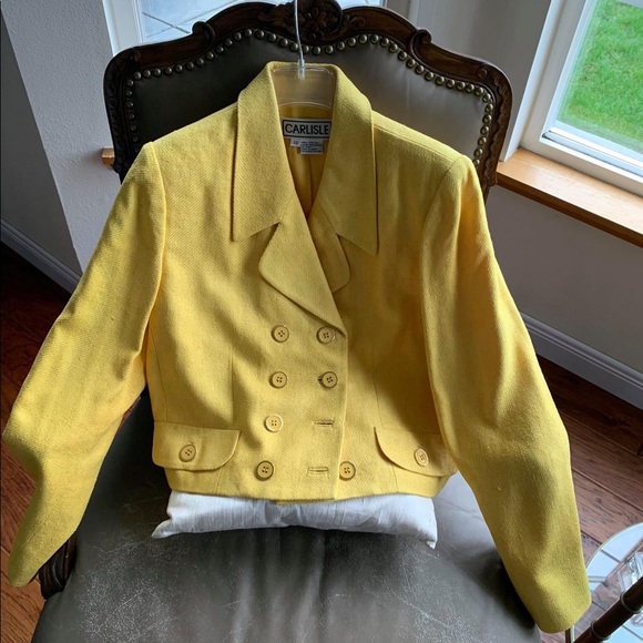 Carlisle Jackets & Blazers - Carlisle Double-Breasted Yellow Jacket